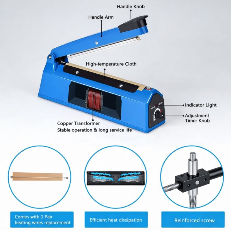 PFS-200 Impulse Heat Sealer – 8 Inch